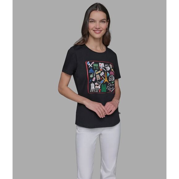 Karl Lagerfeld Tops - NEW Karl Lagerfeld Paris Artist Whimsy Logo Tee, Graphic T-Shirt, 2X, $59